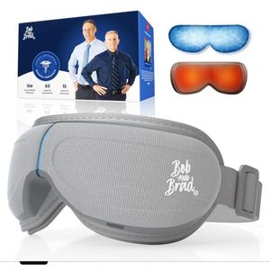 BOB AND BRAD Eye Massager with Heat and Cooling, EyeOasis 2 Eye Massager for Migraines FSA Eligible/HSA Eligible, Heated Face Massager for Dry Eye Migraine Relief, Warm Compress for Stress Relief, Gray