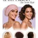 OLESILK Mulberry Silk Bonnet for Sleeping Women, Real Silk, Not Satin Pink