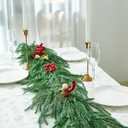 Heleze 6 Ft Norfolk Pine Garland Realistic - Christmas Mantel Garlands, Faux Norfolk Pine Natural Touch Garland for Table Fireplace Stairs Christmas Decorations