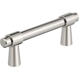 Amerock BP37370PN | Destine 3 inch (76mm) Center-to-Center Polished Nickel Cabinet Pull | Kitchen Cabinet Hardware | Furniture Hardware | Drawer Handle