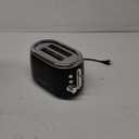 MELLERHOME Retro Toaster 2 Slice, 7 Browning Levels, 3 Functions (Reheat, Defrost, Cancel), Stainless Steel Features, Removable Crumb Tray, Under Base Cord Storage, Black