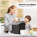 VIVOHOME Countertop Ice Maker with Handle 26lbs/Day 9 Ice Cubes in 6 Mins Portable Ice Maker Machine 10 Ice Bags and Self Cleaning Ice Cube Maker Black