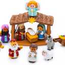 JOYIN 13 PCS Christmas Little Nativity Playset, Reenact Miniature Toys Nativity Set, Christmas Manger Scene for Kids, Present, Xmas Decorations