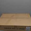 Edbuosy 27 inch Wide Night Stand with Charging Station, Bedside Table with Open Shelf, 2 Drawers Small Wood Dresser, Modern Wood Nightstand for Bedroom/Living Room (Rustic Gray)