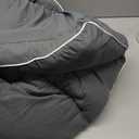 SLEEP ZONE Mattress Topper Queen Size, Extra Thick Fitted Mattress Pad for Back Pain, Plush and Support Mattress Cover, Deep Pockets Mattress Protector, Hotel Quality (Grey, Queen)