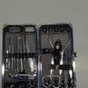 Nail Clippers Set Fingernail and Toenail Clipper Cutters for Men and Women, Professional Manicure Pedicure Grooming Kit, 18 Pieces Stainless Steel Nail Care Tools with PU Leather Travel Case (Black)