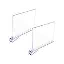 KOMBIUDA 6pcs Acrylic Closet Shelf Dividers Transparent Partition for Organized Storage Wardrobe and Shelves Easy Installation No Tools Required