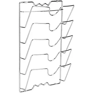 Jiallo Wall Door Mounted Pot Lid Rack With Chrome Finish WU1071 (11" x 17" x 4") 12 pack