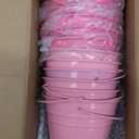 Sadnyy 12 Pack Metal Buckets with Handle, Galvanized Bucket 4.5 x 5 Inch Basket Bucket Party Supplies, Crafts for Christmas Halloween Candy Bars Vase Crafts(Pink)
