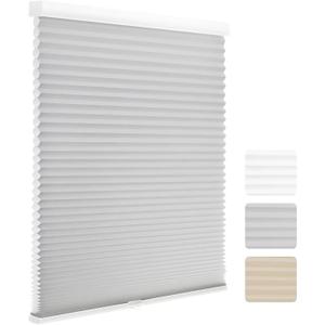MYshade 1.5-Inch Cellular Cordless Light Filtering Shades, Honeycomb Window Blinds for Soft Daylight & Privacy, Thermal Insulation, Child Safe, Inside or Outside Mount (41" W x 72" H, Grey)