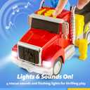 JOVA Vroomix Kids Tow Truck Toys for 3 4 5 6 7 Years Old Boys, Toddler Car Toys, Large Truck with 2 Transformation Cars and Trailer, Crane with Lights and Sounds, Birthday Gifts