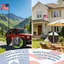 20 ft Heavy Duty Portable Flag Pole Kit with Tire Mount RV Telescoping Flag Pole, 20ft Tailgate Flag Pole and Base Kit for Truck, Trailer & Tailgating