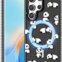 Toycamp for Samsung Galaxy S23 Ultra case - Compatible with MagSafe Women Girls Cute Phone Cover Magnetic with Shockproof Protective Girly Pretty Designer for Samsung S23 Ultra Cases, Panda