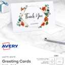 Avery Printable Half-Fold Greeting Cards, Envelopes Included, 5.5" x 8.5", Matte White, Inkjet Printer Compatible, 20 Blank Cards Total, Great for Product Branding, Marketing, and More (3265) (One Size)