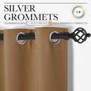 NICETOWN Blackout Curtain Blind for Bedroom, Single Panel, W42 x L54 inches, Gold Brown, Thermal Insulated Grommet Blackout Room Darkening Drape/Drapery