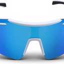 Sports Sunglasses TR90 UV400, Lightweight Wraparound for Men/Women, Adjustable Nose Pad, Fit Over Glasses for Cycling
