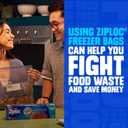 Ziploc Gallon Food Storage Freezer Bags, Stand-Up Bottom, Easy to Fill, 28 Count (Packaging May Vary)