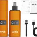 Nose Hair Trimmer for Men Women,Magnetic Guard & Detachable Head,USB-C Rechargeable Travel-Sized,Pain-Free Gentle on Nasal Cavity,Type-C Charging,Low-Noise Motor & Elegant Packaging (Orange)