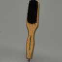 GranNaturals Smoothing & Styling Middle Part Boar Bristle Slick Back Hair Brush w/Narrow Metal Rat Tail End for Sectioning and Parting Sleek Ponytail Bun - Teasing, Backcombing, Edge Control