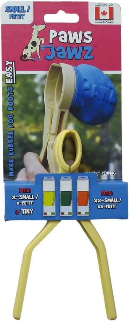 Slip into Dog Booties with One Hand | Fitting Tool for Paws Dog Boots & Other Booties for Hot Pavement, Rain, Winter & Snow Protection; Paws Jawz Small for Tiny, XX-Small, or X-Small Booties (Small)