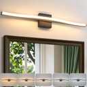 Modern Bathroom Vanity Light 32 inch, Curved, Dimmable 5CCT Led Bathroom Light Fixture Over Mirror, Black Bar Vanity Light for Bathroom Mirror Cabinets-ETL Certificated Modern LED Vanity Makeup Lights