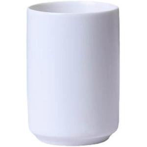 Japanese simple black and white style, handleless ceramic mug, tea cup, toothbrush holder, coffee cups (White)