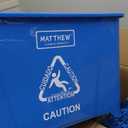 MATTHEW Cleaning Blue 22Quart Compact Mop Bucket INCL.2 Pcs Mop Head with Side Press Wringer On Wheels,Tandem Portable Floor Cleaning Wavebrake,Ideal for Household,Industrial,Restaurant,Janitorial Use