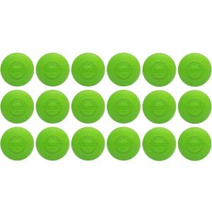 Velocity Massage Lacrosse Ball for Muscle Knots, Myofascial Release, Yoga & Trigger Point Therapy - Firm Rubber Scientifically Designed for Durability and Reliability - Lime Green 18 Balls 