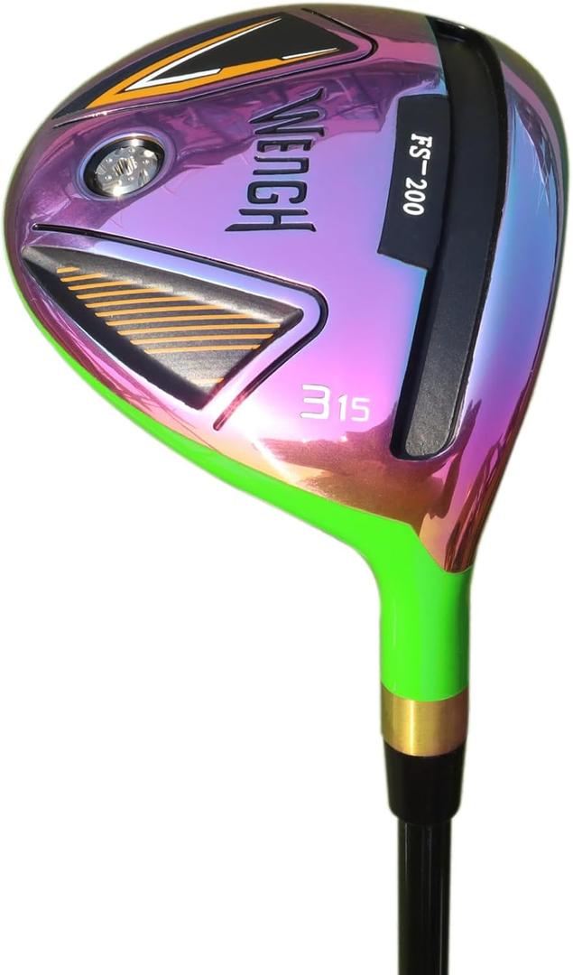 WENGH 3 Wood Golf Club for Men & Women - Titanium Face Carbon Fiber Fairway Wood - Right Handed, 43.5" Lightweight Design with Rubber Grip, High Launch Low Spin Golf 3 Wood