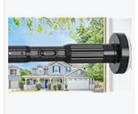 VIOREMOS Tension Curtain Rod 31 to 124 in Extra Long Curtain Rod Spring Adjustable Heavy Duty Matte Black Shower Curtain Rod for Bathroom Windows Room Divider Never Rust