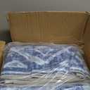 8ftx10ft Area Rug Machine Washable Modern Boho Distressed Area Rug Indoor Geometric Moroccan Stain Resistant Non-Slip Floor Cover Carpet Rug Accent Rug for Living Room Bedroom Decor, Navy