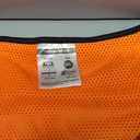 Reflective Safety Vest With Back Pocket, High Visibility Class 2 Heavy Duty Surveyor Vest with Zipper, ANSI/ISEA Standard, Construction Work Vest for Men & Women (Orange, 4XL)