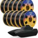 OVERTURE PETG Filament 1.75mm Bundle 10kg, High Speed 3D Printer Filament, Neatly Wound & Clog-Free, 10 Pack 1kg(2.2lbs), Accuracy +/- 0.02mm, Fit Most FDM Printers (Black 10 Pack)