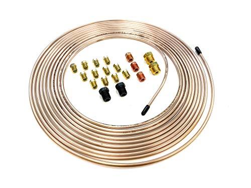 The Stop Shop 25 Feet of 3/16 Inch (4.75 mm) Copper Nickel Brake Line (.028" Wall Thickness)