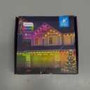 POOFZY Permanent Outdoor Lights for House,100ft RGB+IC Smart Outdoor Decor, 50 Scene Modes,App/Remote Control,IP67 Waterproof,for Christmas,Halloween,Daily & Holiday Party Decor,House Roof Lighting