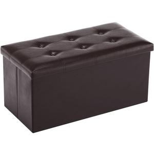 Youdesure Folding Storage Ottoman Bench, Faux Leather Footrest Couch for Living Room, 30 inch Storage Bench with Padded Seat for Bedroom Hallway, Holds up to 350lbs, 15"D x 30"W x 15"H