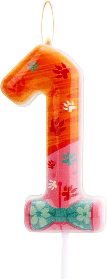 SAVITA Fox Birthday Candle, Adorable Cartoon Number Candle Animal Themed Cake Decoration for Birthday Parties Baby Shower Celebrations (Number 1)