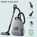 Electrolux Ultimate800 Bagged Canister Vacuum with LED Lights, HEPA Filtration, 21 Foot Cord, 3 in 1 Attachment Nozzle and 4 Position Storage Options