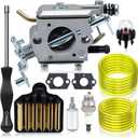 Powtol PP5020AV Carburetor for Poulan Pro 2 Stroke Chainsaw PP5020AV PP5020 PP4818A Replace 573952201 C1M-W47 Craftsman 358350980 358350982 358350981