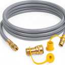 GASPRO 12 Feet 3/8" ID Natural Gas Hose, Low Pressure LPG Hose with Quick Connect, for Weber, Char-broil, Pizza Oven, Patio Heater and More