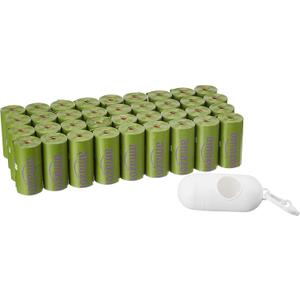Amazon Basics Dog Poop Bags with Dispenser, 540 Count, Enhanced for Leakproof, Lavender Scented, Includes Leash Clip