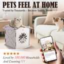 Apasiri Cat Houses for Indoor Cats: Felt Cat House Cave Cathouse, Scratch-Resistant Warm Insulated Covered, Hideaway Tent for Anxiety Relief Gift (15"x15"x13")