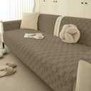 Foxdecor Couch Covers for 3 Cushion Couch Sofa Pet Friendly, Funny Fuzzy Pet Couch Covers, Anti Slip Sofa Covers Dog Cover for Couch Protector. (Brown, 30x82 inch)