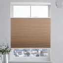 Changshade Blackout Top Down Bottom Up Cellular Shades, Cordless Honeycomb Blinds for Bedroom, Nursery & Bathroom, Total Privacy,Brown,30" W72" H