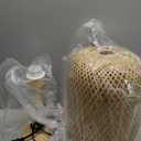 Arturesthome Large Bamboo Weaving Table Lamp with Wooden Base Eye-Caring Bedside Night Light,Wicker Table Lamp Rustic Desk Lamp for Kids Room,Home Decor (25CM*58CM)