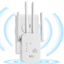 Wireless WiFi Signal Booster Amplifier, 1200Mbps Four-Antenna Repeater, Suitable for Home and Office WiFi Through-Wall Wireless Internet Network Extender with Ethernet Port