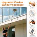 28FT Reach Window Squeegee Kit with Extension Pole, 2-in-1 Window Squeegee