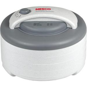 Nesco FD-60 Snackmaster Express Food Dehydrator for Great Jerky and Snacks, 4 Trays, 13.5" X 9.75", White and Grey