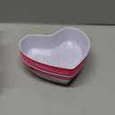 Cunhill 36 Pcs Valentine Heart Shaped Tray Heart Dish Bowl Disposable Plastic Serving Tray Platter Dessert Plates Snack Bowl for Wedding Birthday Party (Red,Pink,White)