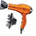 Infiniti PRO CONAIR Hair Dryer with Diffuser, Professional AC Motor, Tourmaline Ceramic Technology Blow Dryer, Includes Concentrator, Orange
